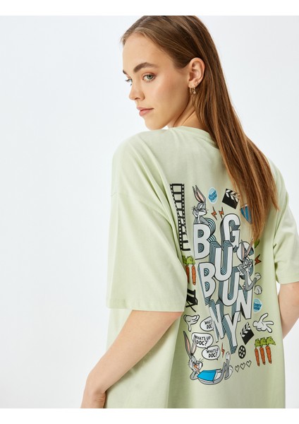 Bugs Bunny Lisanslı Arkası Baskılı Pamuklu T-Shirt