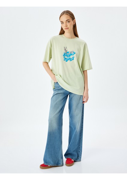 Bugs Bunny Lisanslı Arkası Baskılı Pamuklu T-Shirt