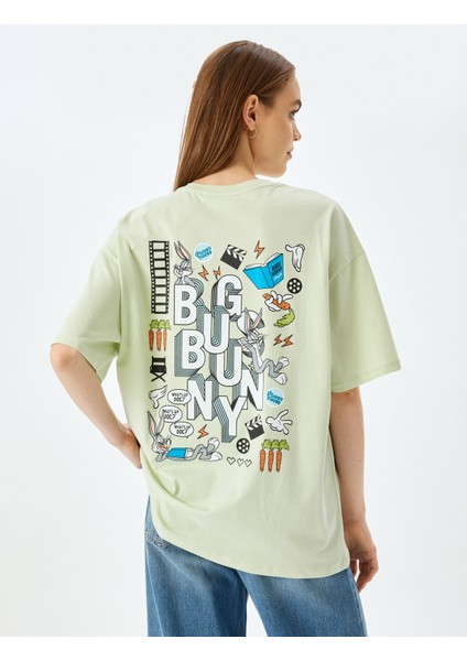 Bugs Bunny Lisanslı Arkası Baskılı Pamuklu T-Shirt