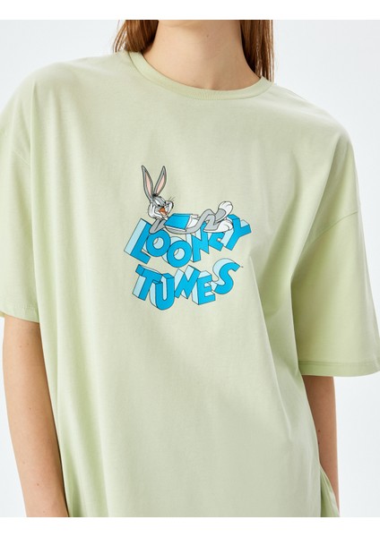 Bugs Bunny Lisanslı Arkası Baskılı Pamuklu T-Shirt