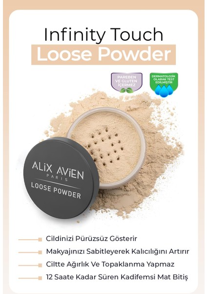 Ipeksi Toz Pudra - Sabitleyici Etki Mat Bitiş - Loose Powder 04 Desert Sand