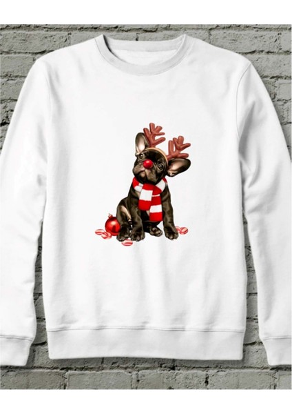 Noel Işıltısı Sweatshirt Beyaz indirimleri