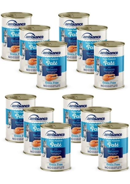 Ambıance Yetıskın Kedı Konserve Somon Etlı Ezme 415 gr x 12'li