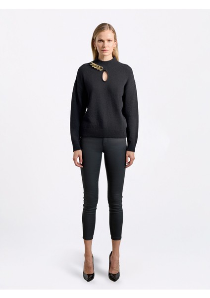 Kadın Triko Kazak-Siyah indirimleri