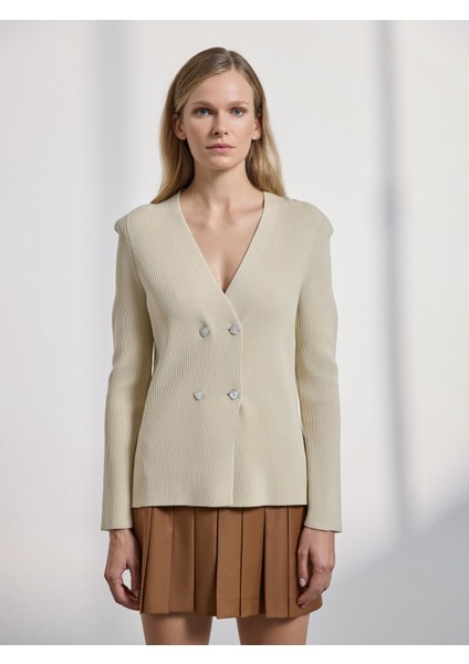 Kadın Triko Hırka-Bej