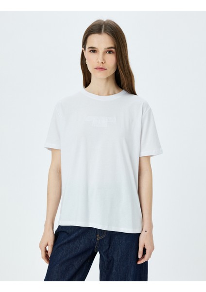 Pamuklu Bisiklet Yaka Kısa Kollu Basic T-Shirt modelleri