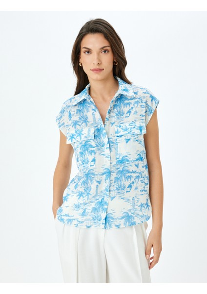 Klasik Yaka Çift Cepli Kolsuz Bakılı Gömlek modelleri