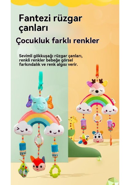Yeni Doğmuş Bebek 0-1 Yaşındaki Yağmur Kaçırması Arabası, Yatağı Ağlayan Bebek Dolandırıcı Rüzgar Chime Pendant Oyuncağı. (Yurt Dışından)