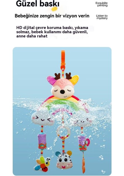 Yeni Doğmuş Bebek 0-1 Yaşındaki Yağmur Kaçırması Arabası, Yatağı Ağlayan Bebek Dolandırıcı Rüzgar Chime Pendant Oyuncağı. (Yurt Dışından)