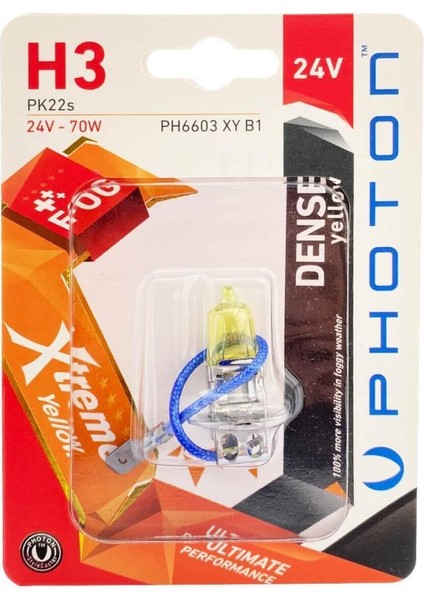 H3 24V Xtreme Yellow Blister