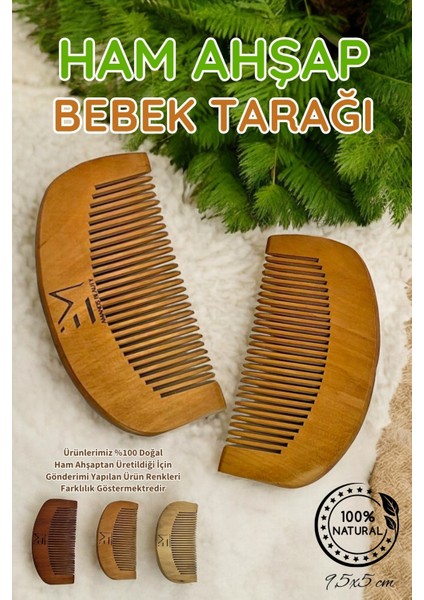%100 Doğal Ham Ahşap Bebek Tarağı Tahrişi Önler, Hassas Bakım Sunar Özel Üretim