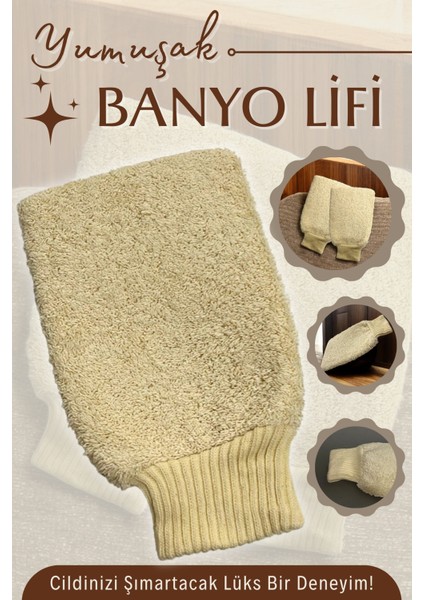 Yumuşak Banyo Lifi - Yumuşak Dokusu Derinlemesine Temizlik ve Peeling Etkisi Cildi Canlandırır