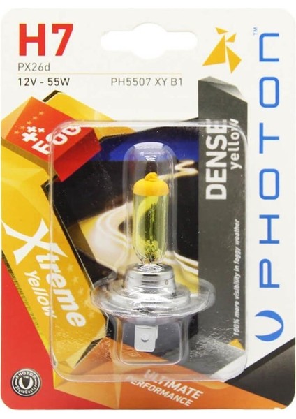 H7 12V 55W Xtreme Yellow(Tekli Blister)