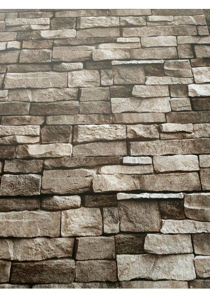 Black Serisi Kahverengi 3 Boyutlu Silinebilir Taş Desen Duvar Kağıdı (16 M²) fiyatları
