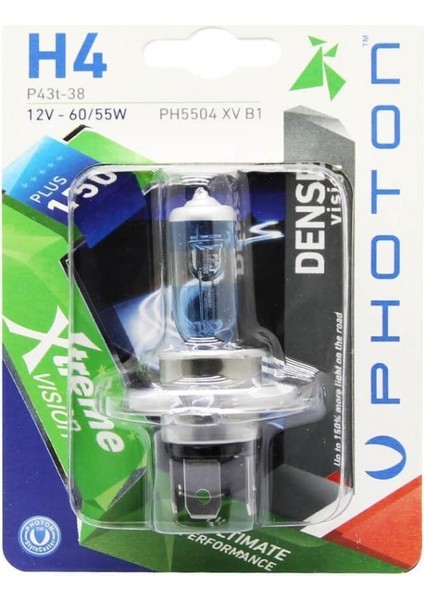 H4 Xtreme Vision Blister +%150 Fazla Işık (Tekli Blister)