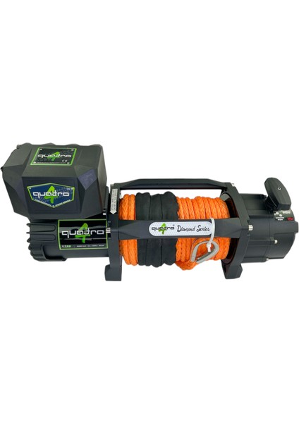 12V 13500 Lb Turuncu Sentetik Halatlı Off-Road 4x4 Vinç (Turuncu Halatlı)