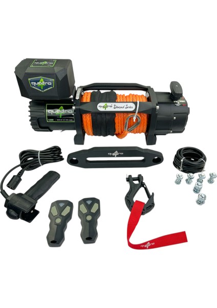 12V 13500 Lb Turuncu Sentetik Halatlı Off-Road 4x4 Vinç (Turuncu Halatlı) indirimleri