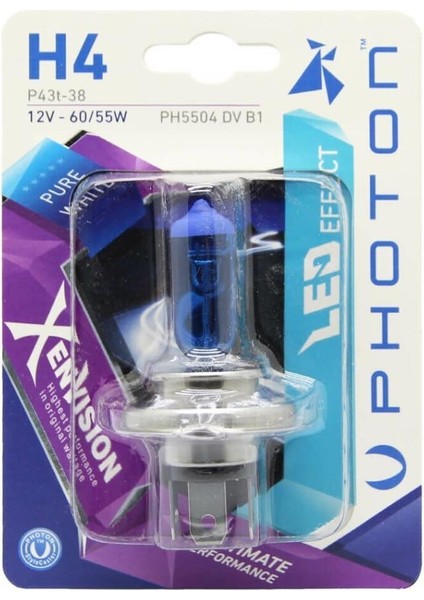 H4 60/55W Xen Vision Blister (Tekli Blister)