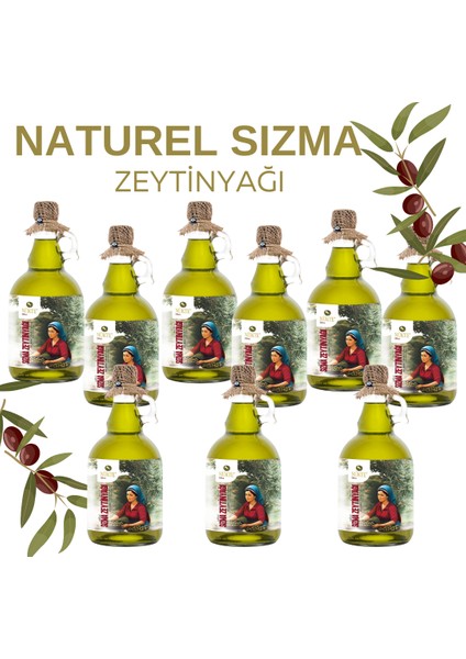 9 Adet-Olgun Hasat Soğuk Sıkım Naturel Sızma 0,5 Dizem-421 Polifenol Zeytinyağı-1 lt