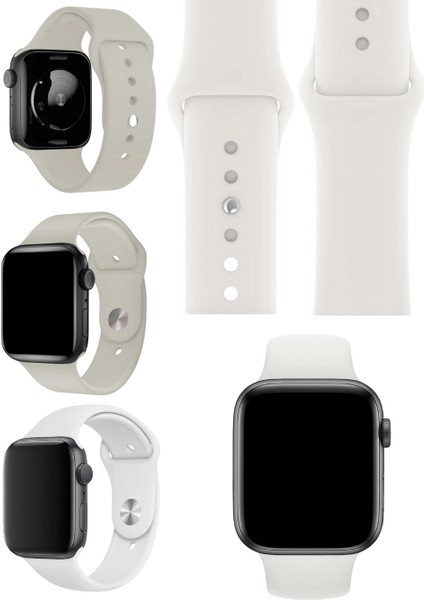 Apple Watch Kordon Kayış 38-40-41 mm Uyumlu Silikon