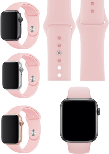 Apple Watch Kordon Kayış 38-40-41 mm Uyumlu Silikon