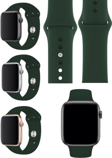 Apple Watch Kordon Kayış 38-40-41 mm Uyumlu Silikon