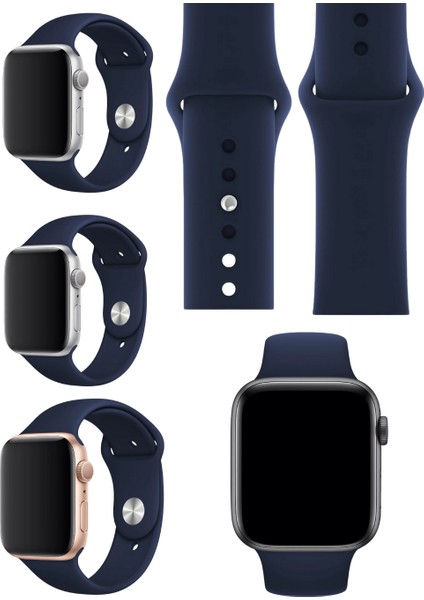 Apple Watch Kordon Kayış 38-40-41 mm Uyumlu Silikon