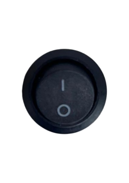 Yuvarlak On-Off Işıksız Anahtar 2 Pin Switch (10 Adet)