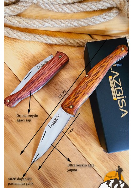 Ceviz Sap Çakı Kamp Çakısı Outdoor Piknik Çakısı Bahçe Çakısı Mutfak Bıçak Bıçağı (YN850)