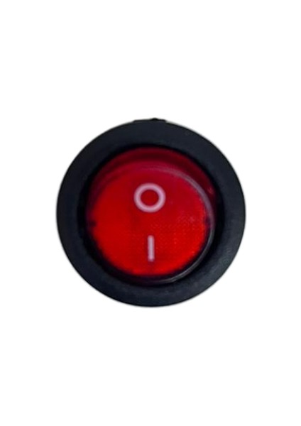 Yuvarlak On-Off Işıklı Anahtar 3 Pin Switch (10 Adet)
