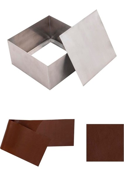 3 Lü Kare Kalıp Pandispanya Seti (15 Cm)