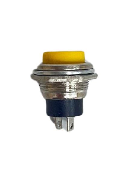Metal Buton Yaylı 16MM Anahtar Sarı (10 Adet)