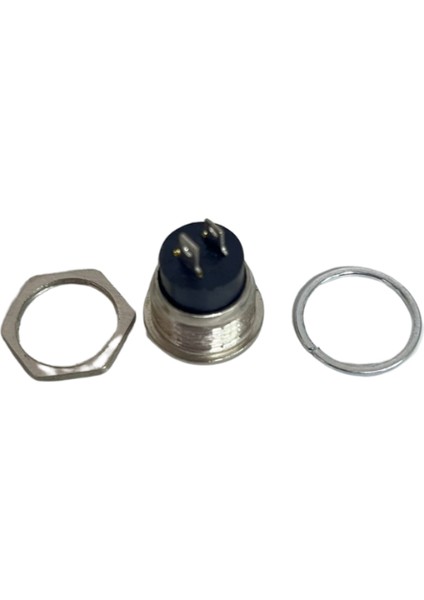 Metal Buton Yaylı 16MM Anahtar Sarı (10 Adet)