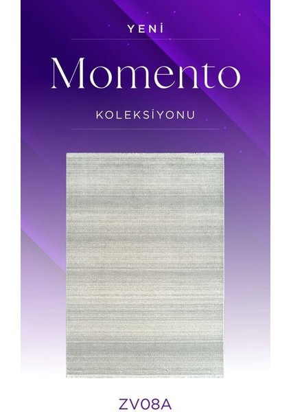 Momento ZV08A Krem Gri Akrilik Yumuşak Dokulu Modern Halı