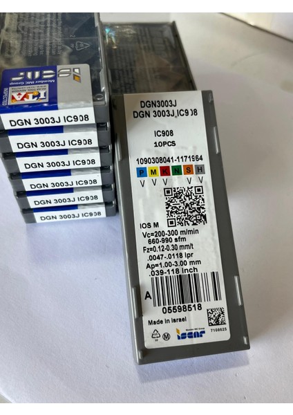 10 Adet Iscar Dgn 3003J IC908 Kesme ve Kanal Açma Elması Cnc Torna Takım Kesme Aracı 05598518 1090308041-1171964