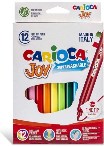 Carioca Joy Süper Yıkanabilir Keçeli Boya Kalemi 12’li