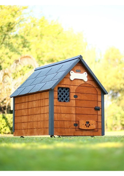 Isı Yalıtımlı Ahşap Köpek Kulübesi Large