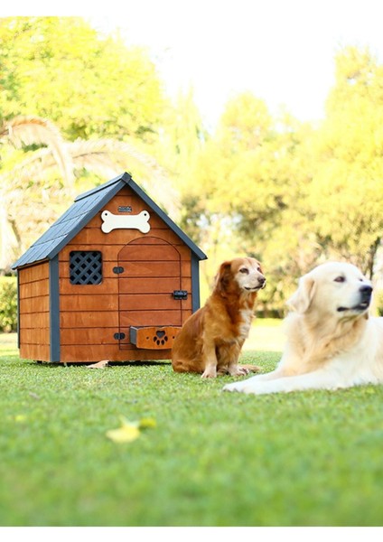 Isı Yalıtımlı Ahşap Köpek Kulübesi Large