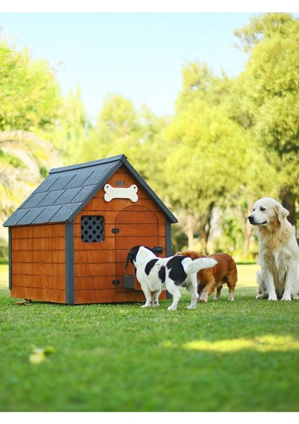 Isı Yalıtımlı Ahşap Köpek Kulübesi Large