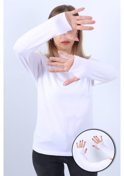 Kadın Boğazlı Parmak Detaylı Uzun Kollu Body 3lü Set modelleri