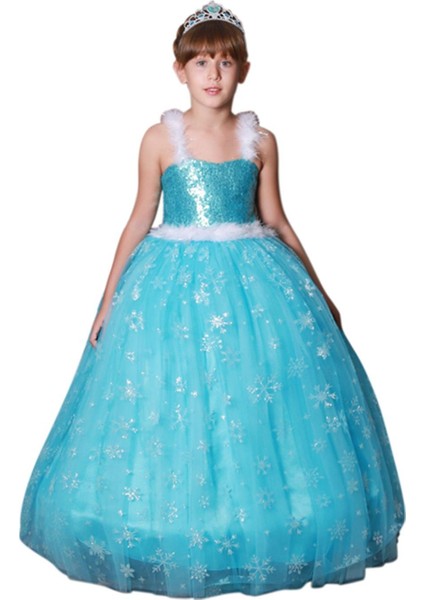 Kız Çocuk Frozen Elsa Kostümü
