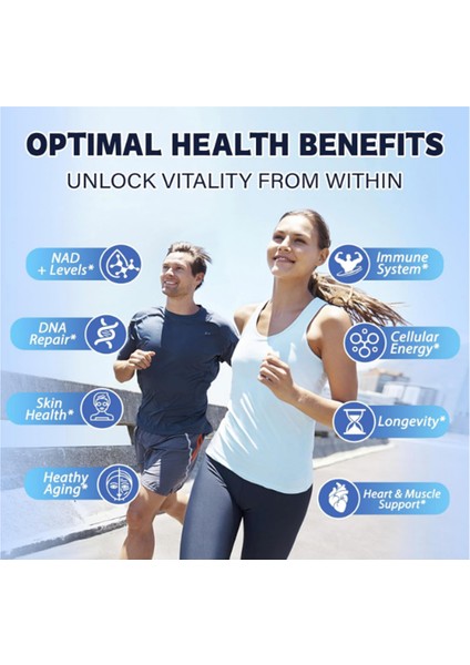 NMNH NAD Supplement Alternative W/Niacinamide Quercetin, Trans-Resveratrol, Support Nad+, Skin Cell Health*, Anti-Aging & Energy, 120 Capsul