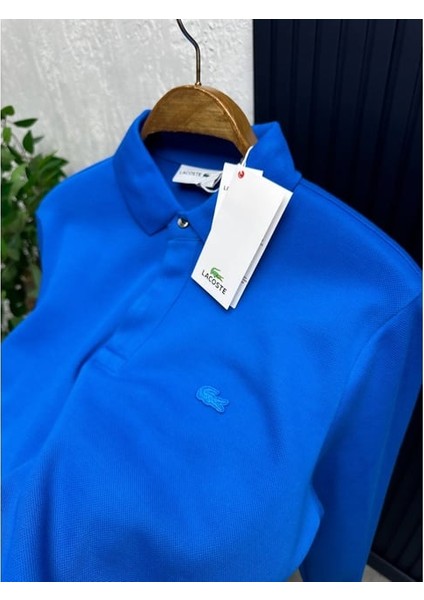 Lacoste Lacivert Klasik Fit Erkek Polo Yaka Uzun Kollu Sweatshirt fırsatları