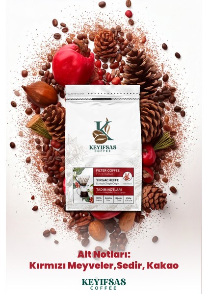 Etiyopya Yirgacheffe Grade (1) Filtre Kahve 250 gr