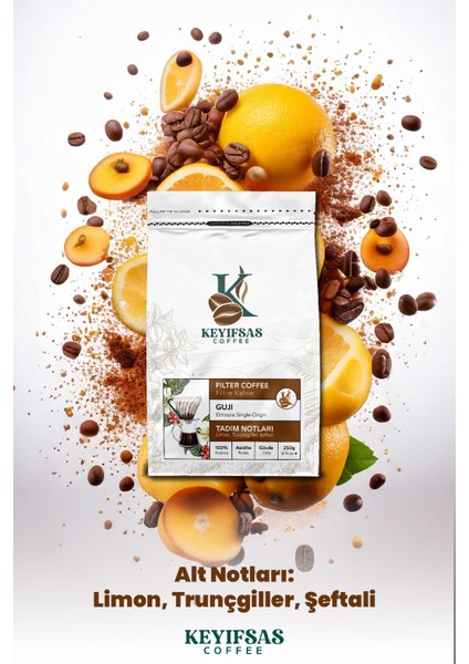 Etiyopya Guji Filtre Kahvesi 250 gr - %100 Arabica