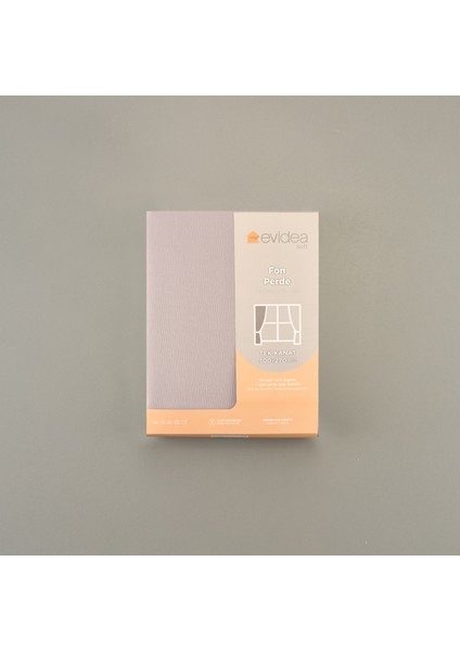 Soft Wave Fon Perde - Gri - 300X270 cm