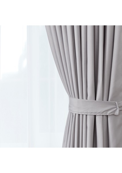 Soft Rista Fon Perde - Gri - 300X270 cm