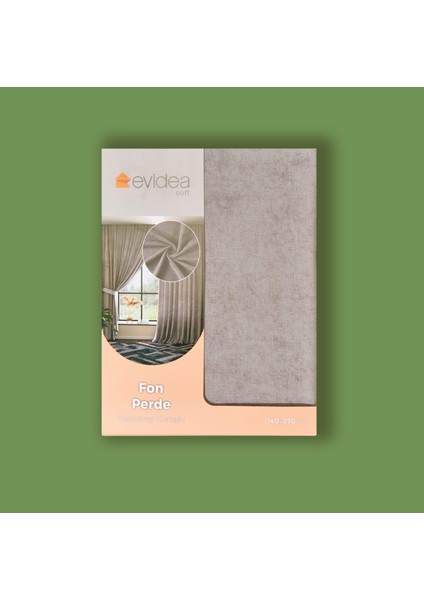 Soft Devon Fon Perde - Gri - 140X270 cm