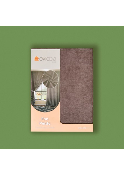 Soft Devon Fon Perde - Antrasit - 140X270 cm