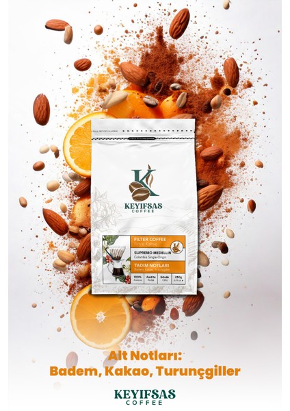 Kolombiya Supremo Medellin Filtre Kahve 250 gr